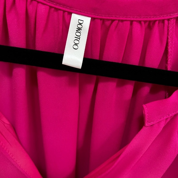 Chic Magenta Women's Blouse - Picture 3 of 5